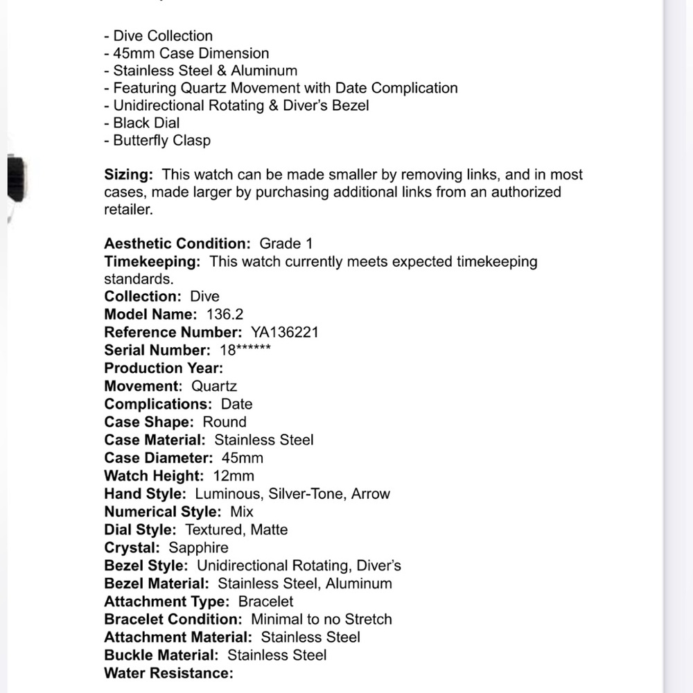 Gucci Dive Watch with Black Dial - Picture 2 of 5